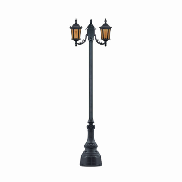 چراغ پارکی دو شاخه سورن کوتاه سربالا شاخه L