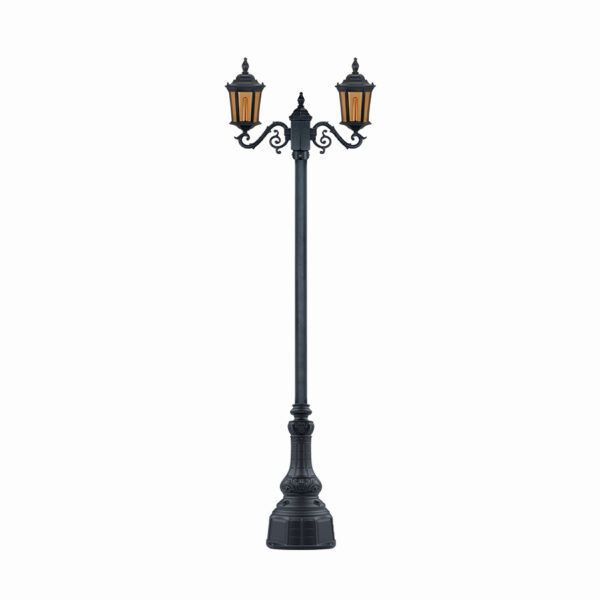 چراغ پارکی دو شاخه سورن کوتاه سربالا شاخه S