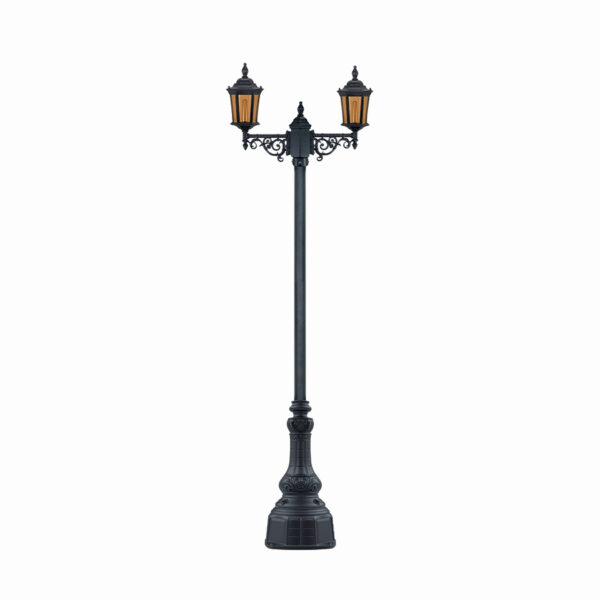 چراغ پارکی دو شاخه سورن کوتاه سربالا شاخه J
