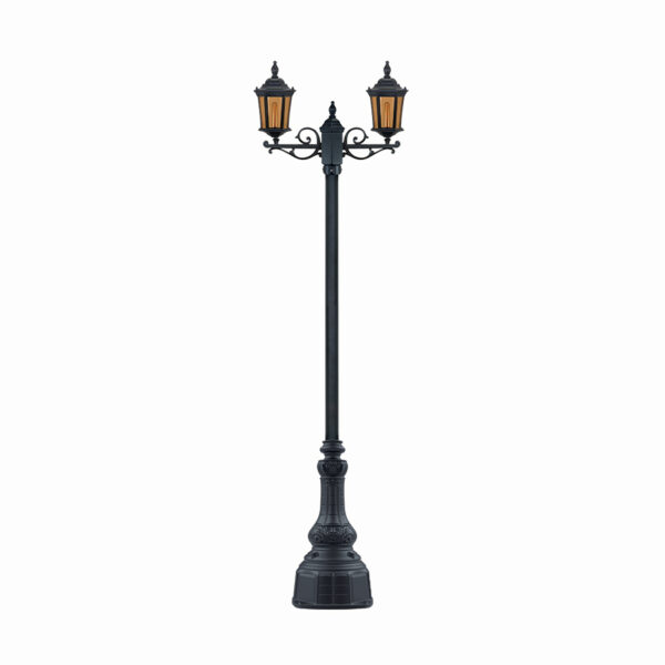 چراغ پارکی دو شاخه سورن کوتاه سربالا شاخه T
