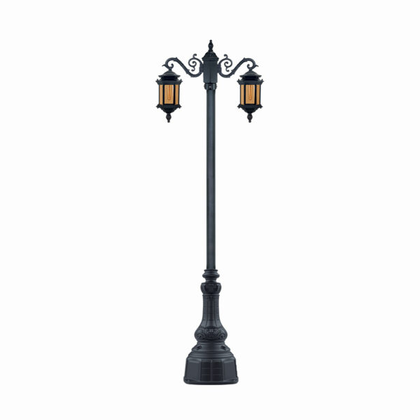 چراغ پارکی دو شاخه معبد سورنا کوتاه سرپایین شاخه S