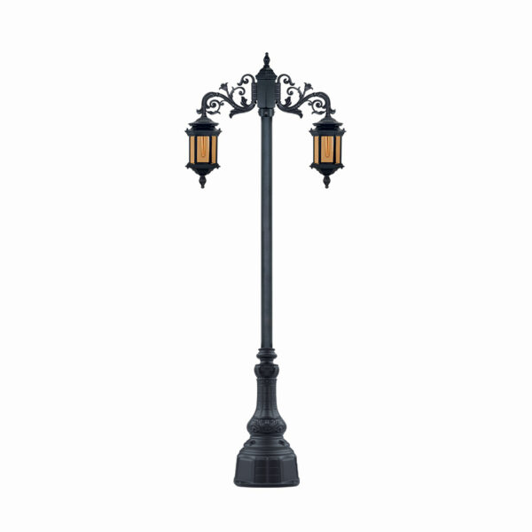 چراغ پارکی دو شاخه معبد سورنا کوتاه سرپایین شاخه Z